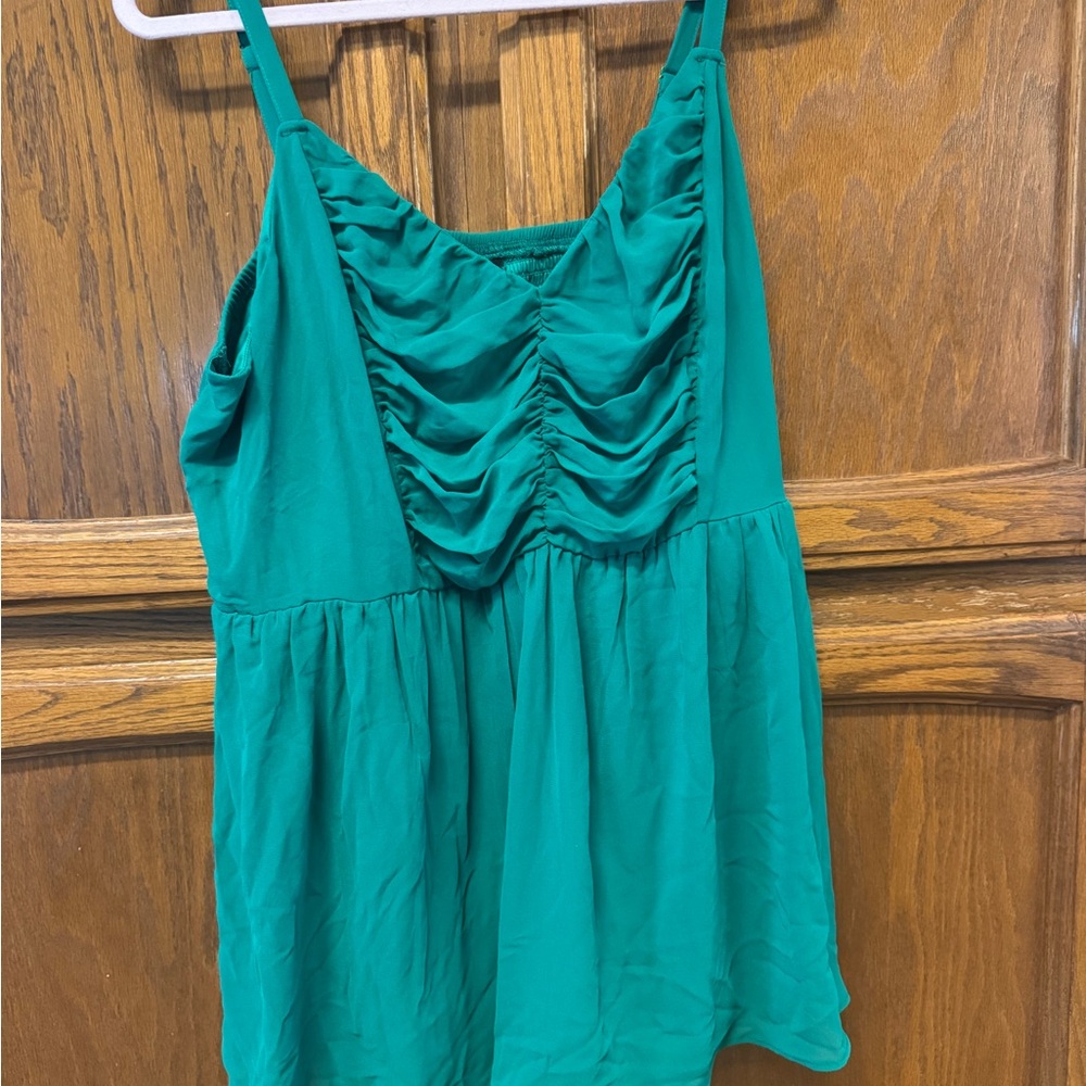 Torrid Teal Ruched Camisole Top
